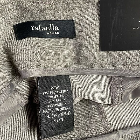 Rafaella Womens Curvey Fit Boot Cut Dress Pants Size 22W Aluminum Gray NWT - Picture 8 of 11